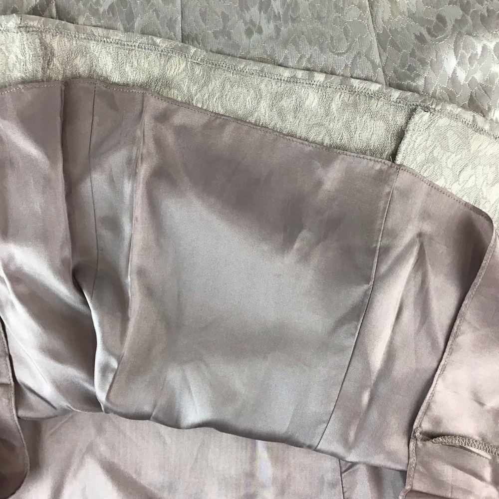 NWT David Meister Lavender Brocade Strapless Dress | 8 - Picture 9 of 12